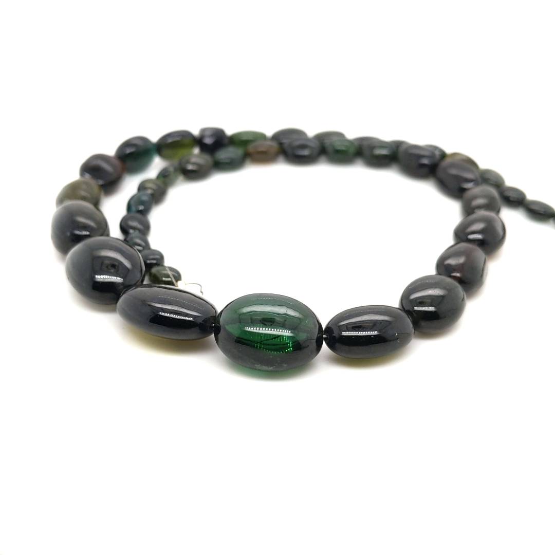 16 Inches Natural Tourmaline Beads | Oval | Beads Size:5-16mm - The LabradoriteKing