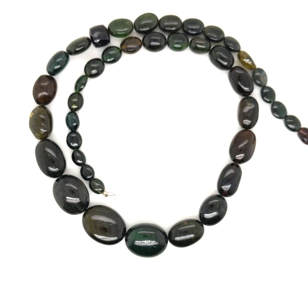 16 Inches Natural Tourmaline Beads | Oval | Beads Size:5-16mm - The LabradoriteKing