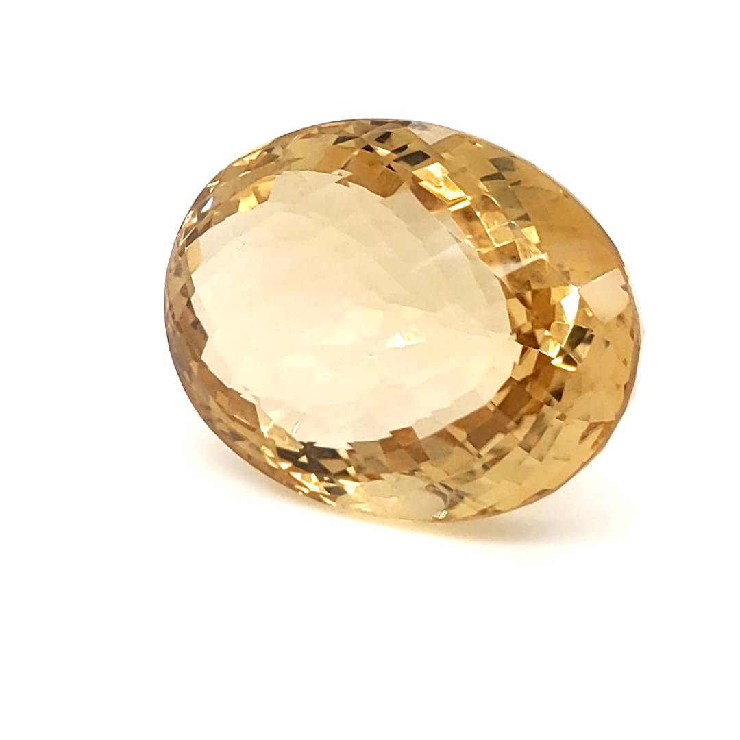 Natural Big Size Citrine Checkerboard Cut | Oval | Size: 32x24mm - The LabradoriteKing