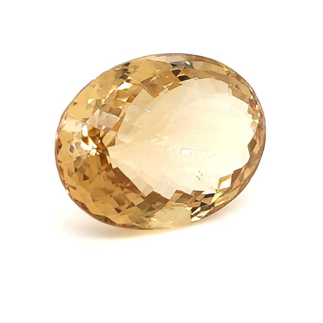 Natural Big Size Citrine Checkerboard Cut | Oval | Size: 32x24mm - The LabradoriteKing