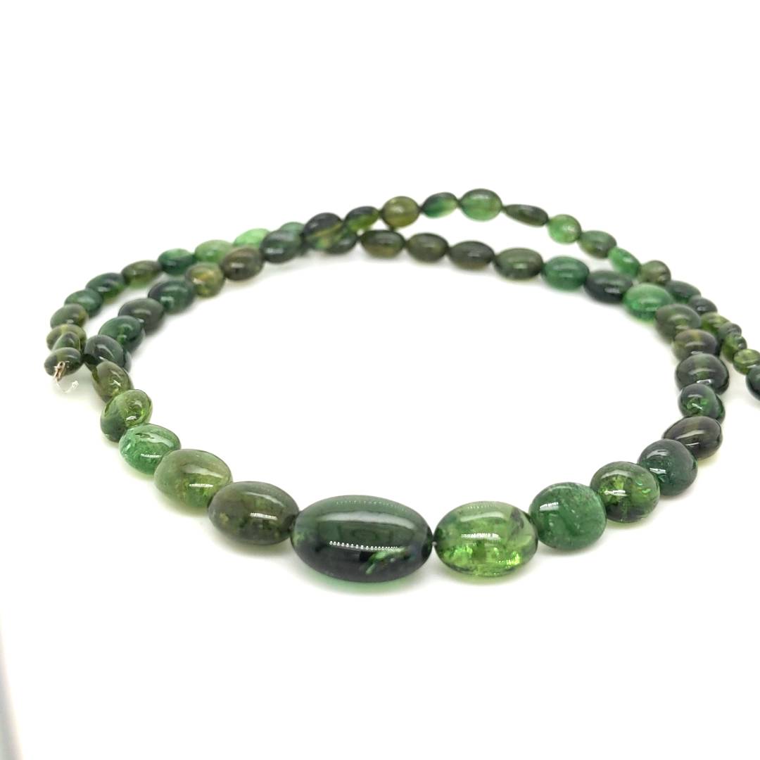 16 Inches Natural Tourmaline Beads | Oval | Beads Size:5-14mm