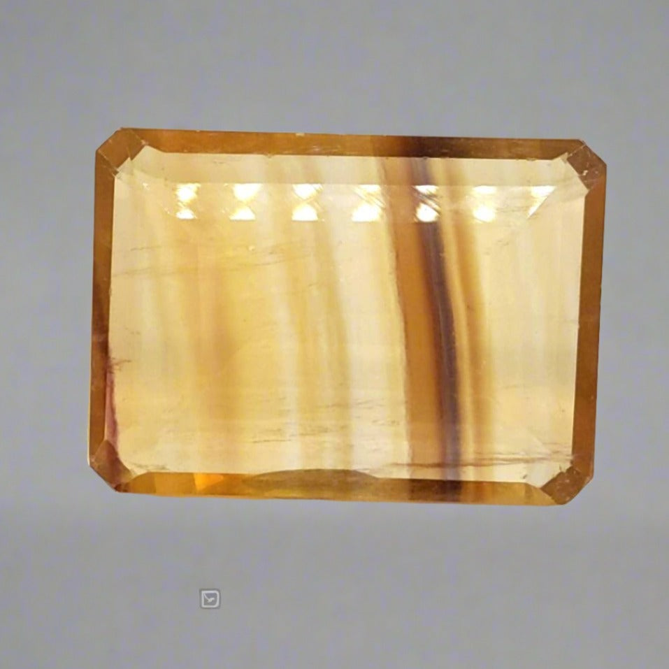 1 Pcs Of Natural Flourite Faceted | Rectangle | Size: 40x29mm - The LabradoriteKing