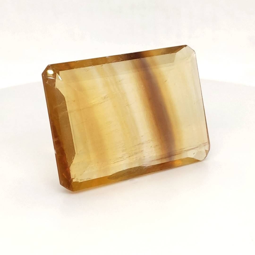 1 Pcs Of Natural Flourite Faceted | Rectangle | Size: 40x29mm - The LabradoriteKing