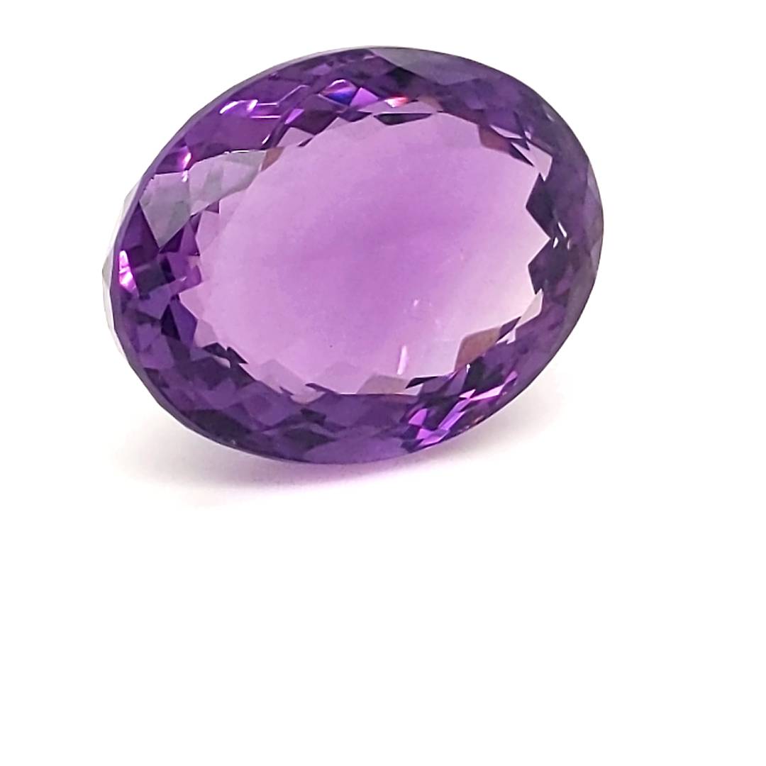 Natural Deep Color Amethyst Faceted | Oval | Size: 26x20mm