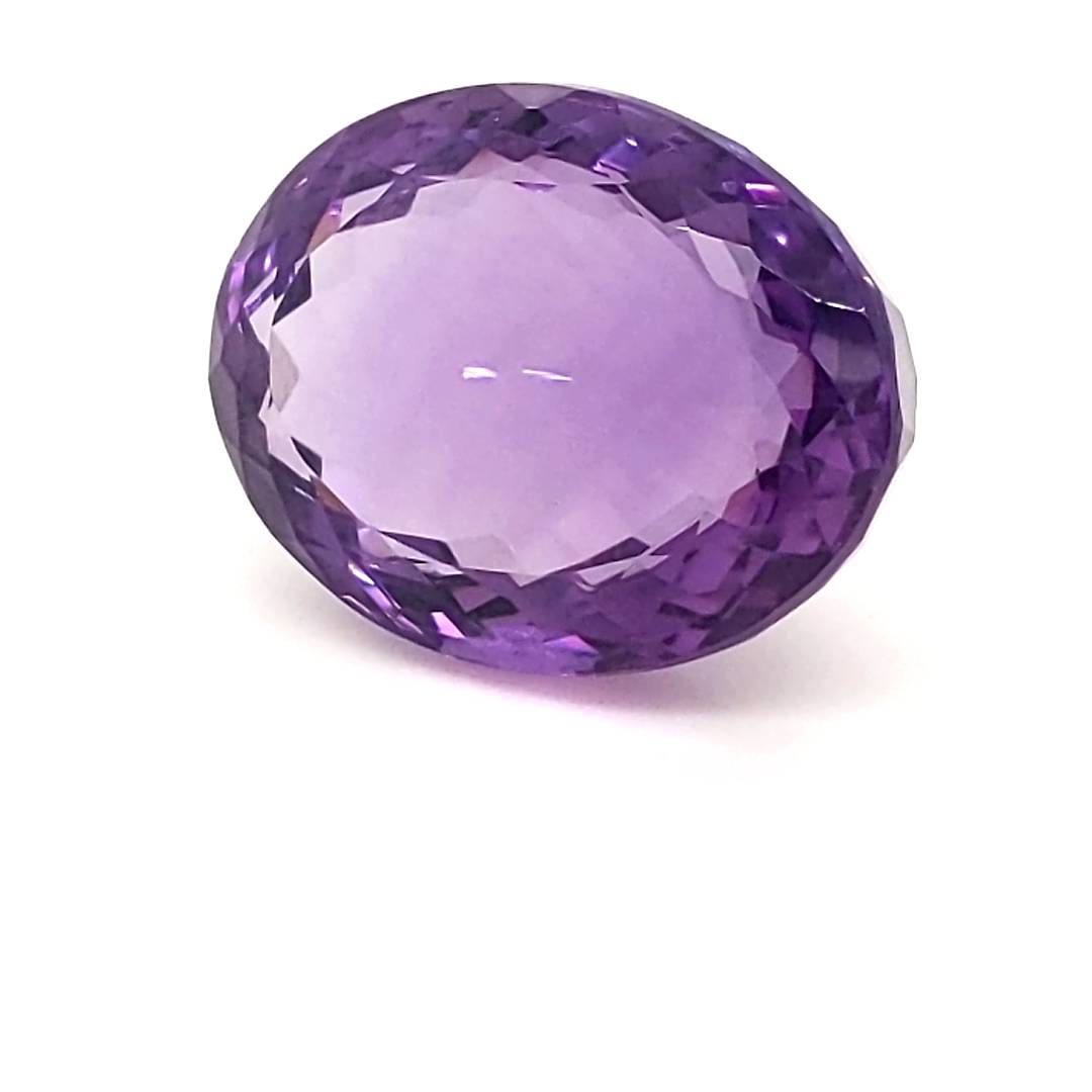 Natural Deep Color Amethyst Faceted | Oval | Size: 26x20mm