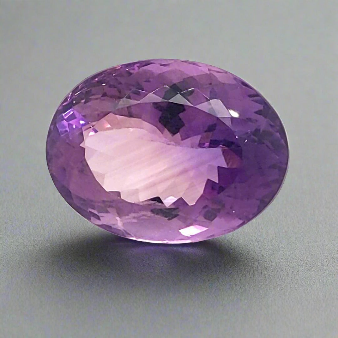 Natural Deep Color Amethyst Faceted | Oval | Size: 25x19mm - The LabradoriteKing