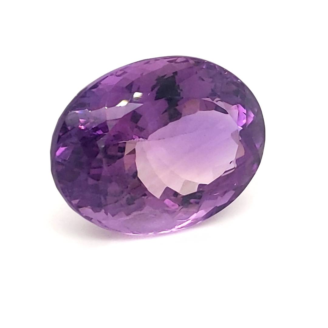 Natural Deep Color Amethyst Faceted | Oval | Size: 25x19mm - The LabradoriteKing