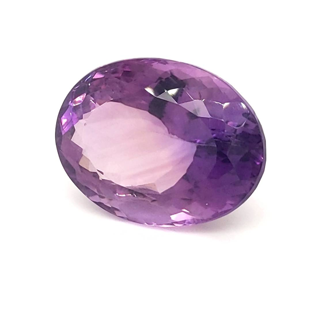 Natural Deep Color Amethyst Faceted | Oval | Size: 25x19mm - The LabradoriteKing