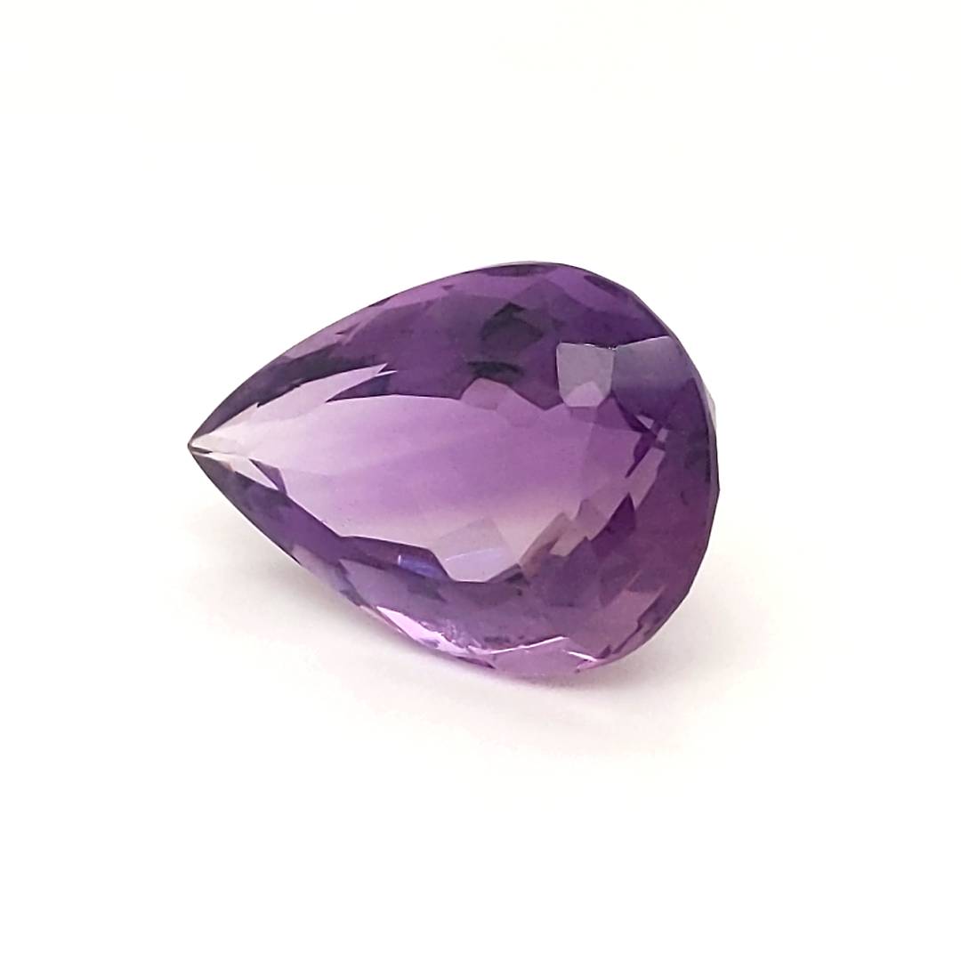 Natural Deep Color Amethyst Faceted | Pear | Size: 22x15mm - The LabradoriteKing