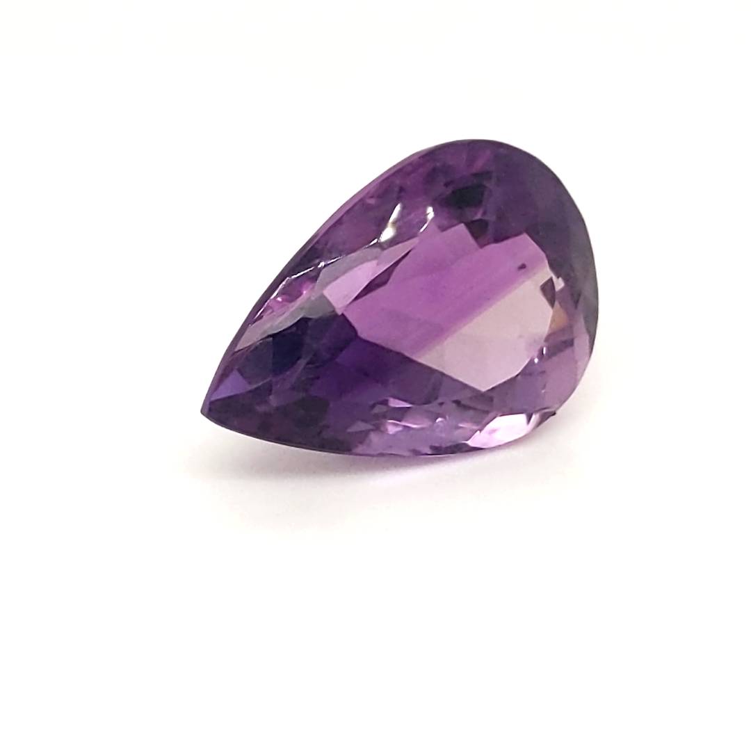 Natural Deep Color Amethyst Faceted | Pear | Size: 22x15mm