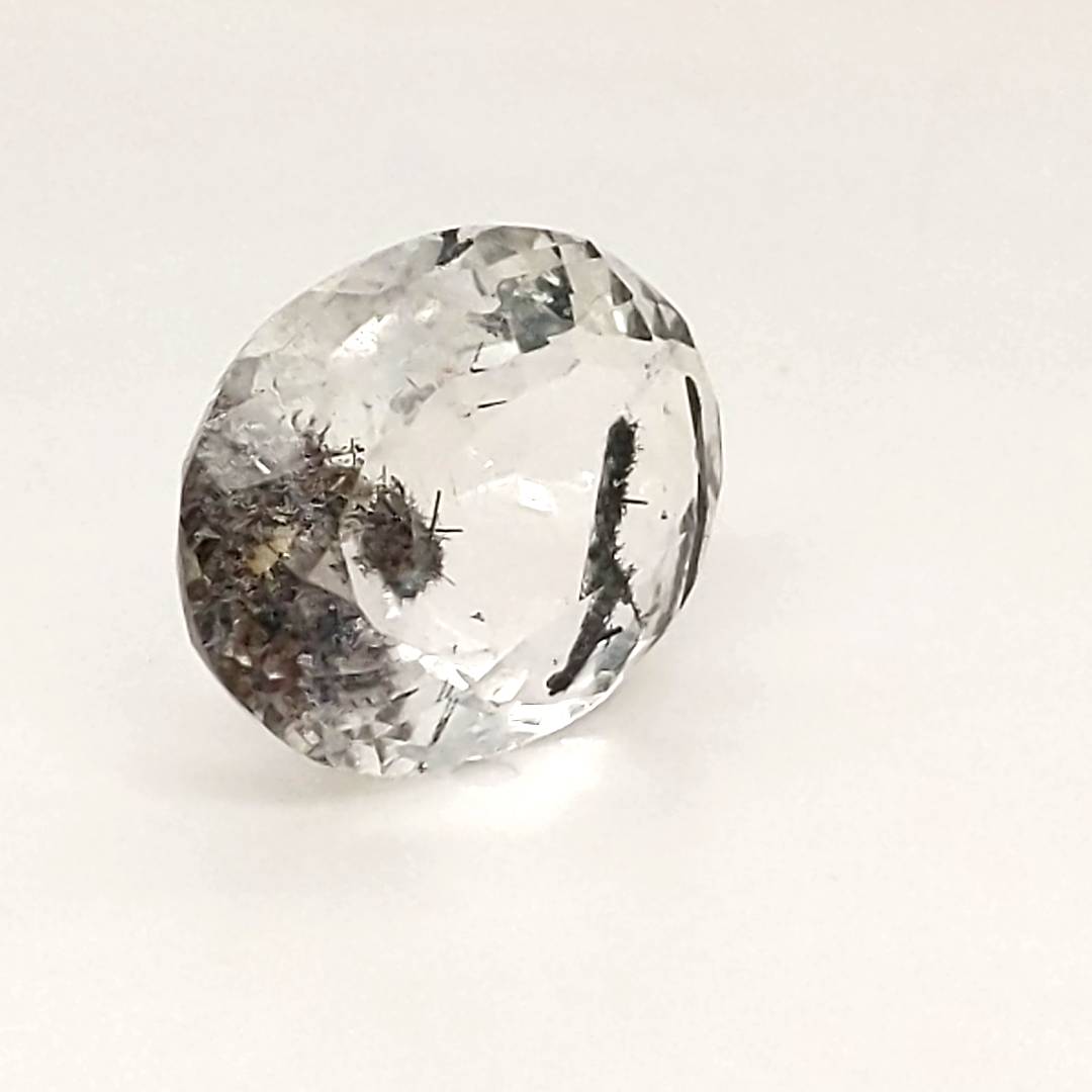 1 Pcs Of Natural Black Rutile Faceted | Oval | Size:20x15mm - The LabradoriteKing