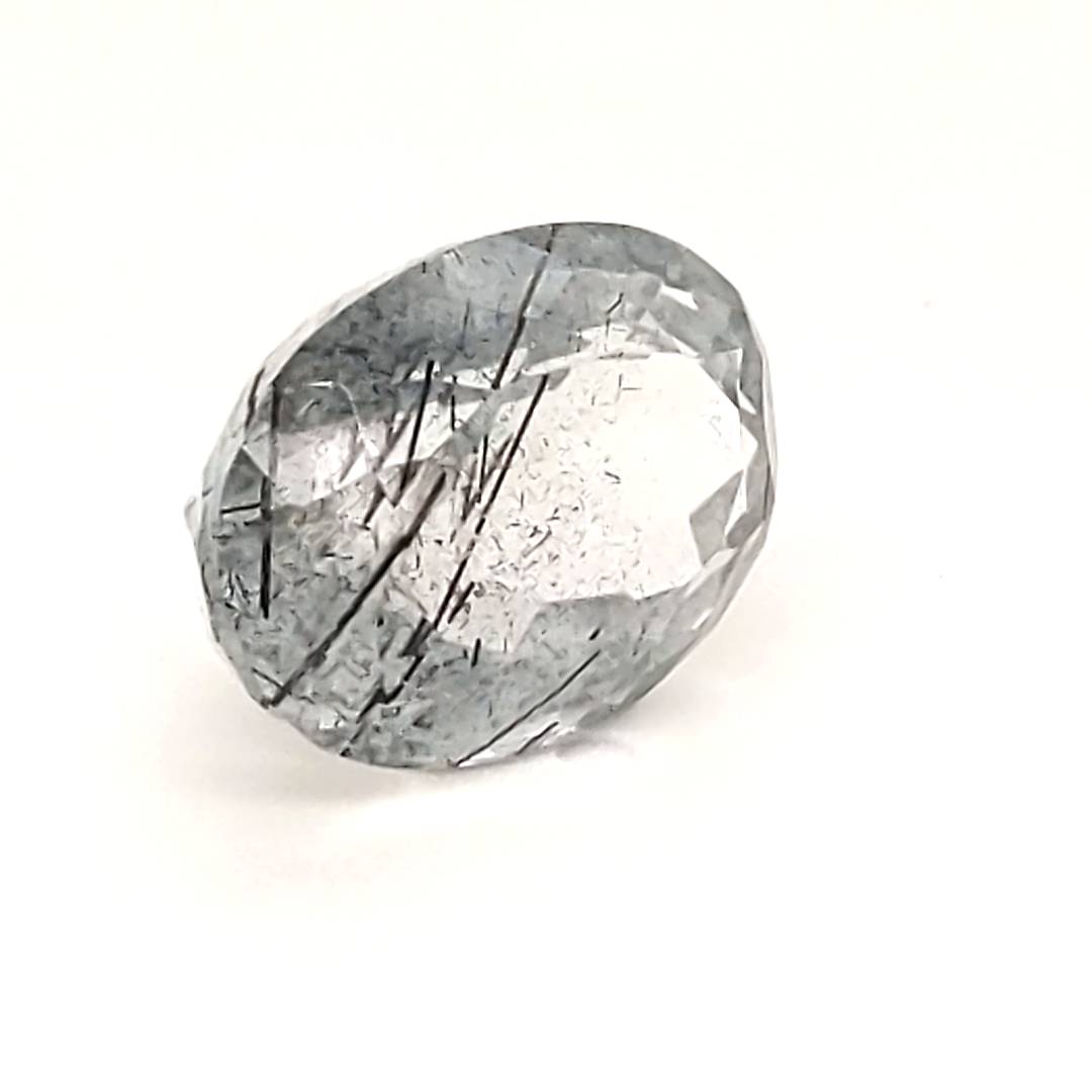 1 Pcs Of Natural Black Rutile Faceted | Oval | Size:18x13mm - The LabradoriteKing