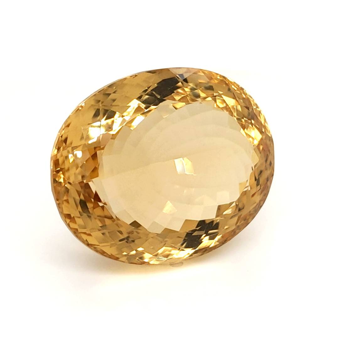 Natural Big Size Citrine Faceted  | Oval | Size: 32x26mm - The LabradoriteKing