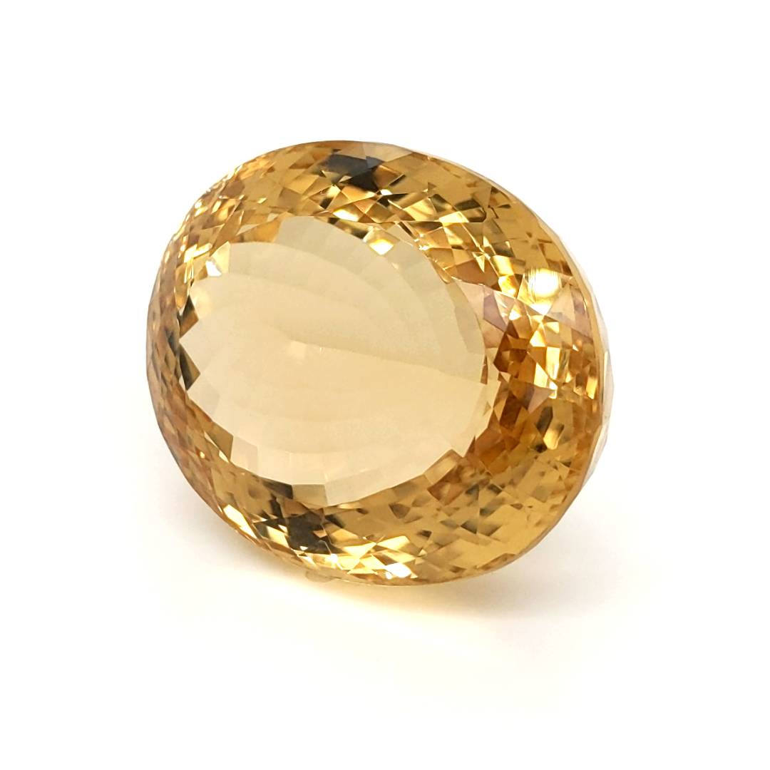 Natural Big Size Citrine Faceted  | Oval | Size: 32x26mm - The LabradoriteKing