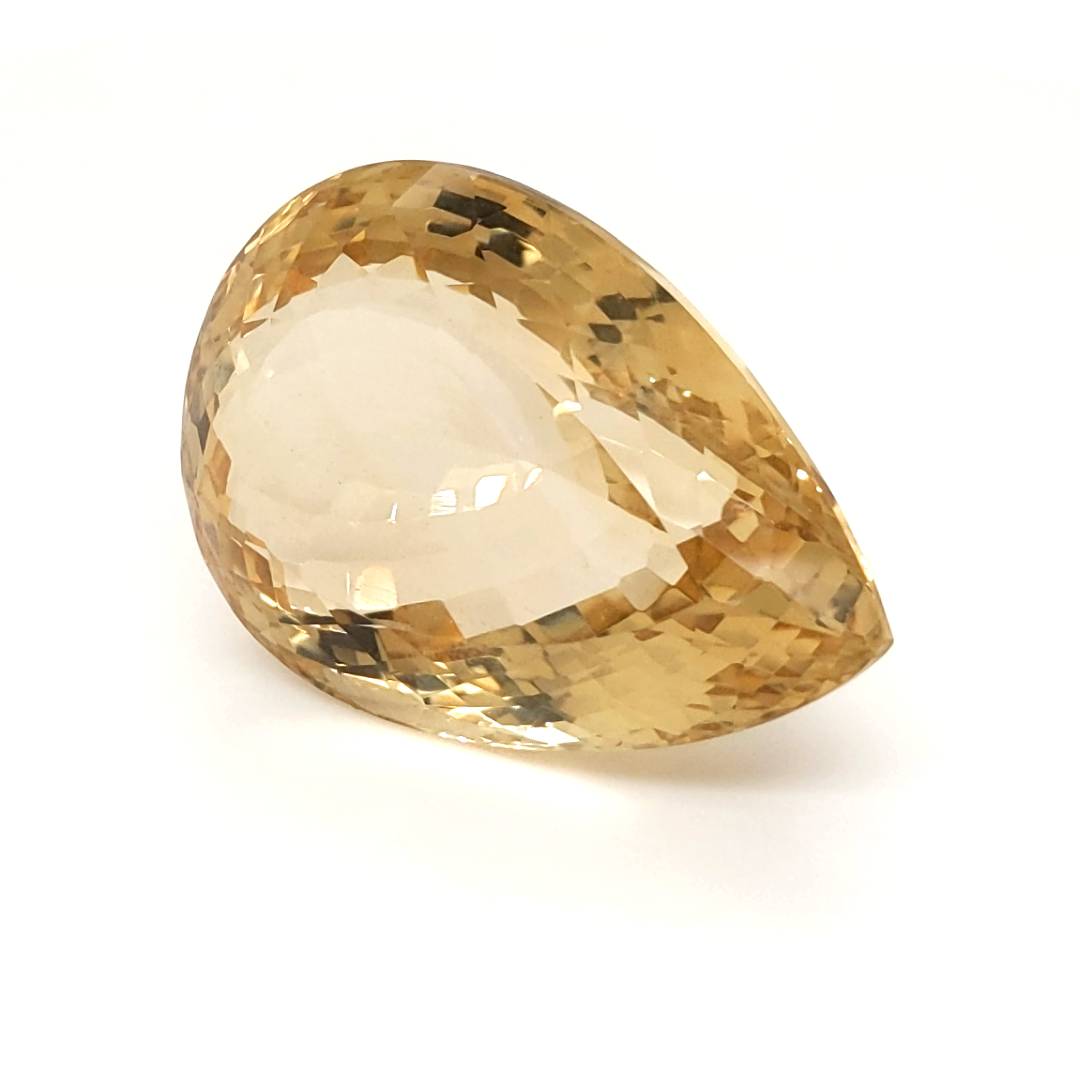 Natural Big Size Citrine Faceted  | Pear | Size: 32x22mm - The LabradoriteKing