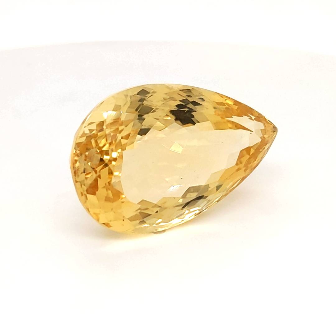 Natural Big Size Citrine Faceted  | Pear | Size: 32x20mm - The LabradoriteKing