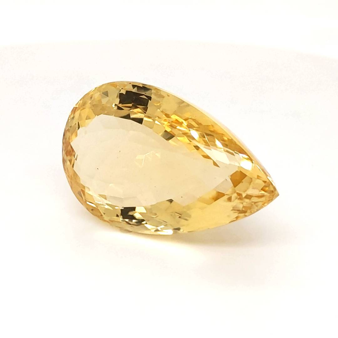 Natural Big Size Citrine Faceted  | Pear | Size: 32x20mm - The LabradoriteKing