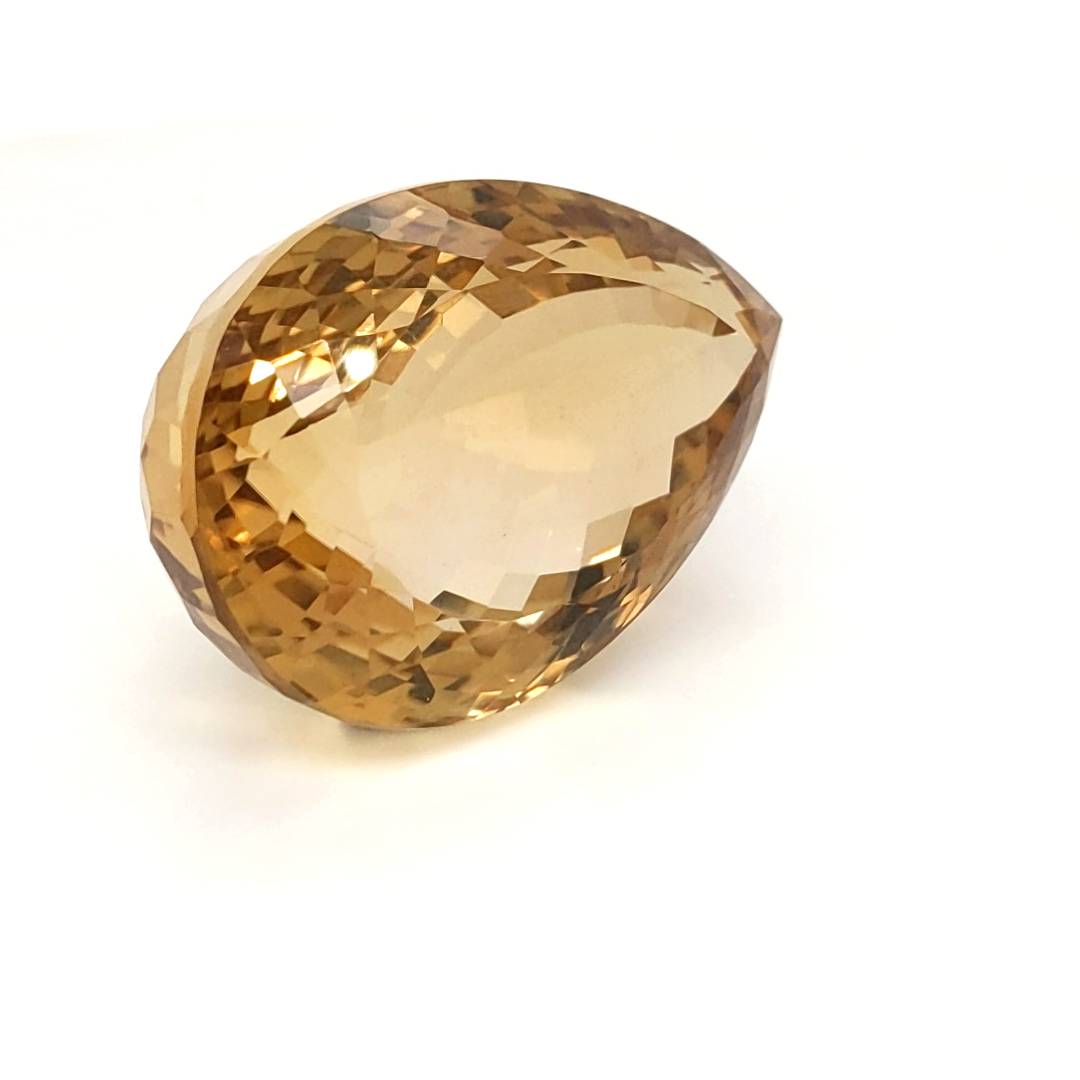 Natural Big Size Citrine Faceted  | Pear | Size: 32x22mm - The LabradoriteKing