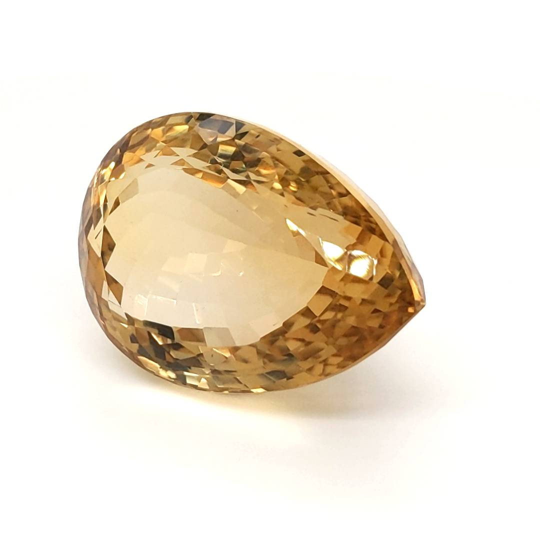 Natural Big Size Citrine Faceted  | Pear | Size: 32x22mm - The LabradoriteKing