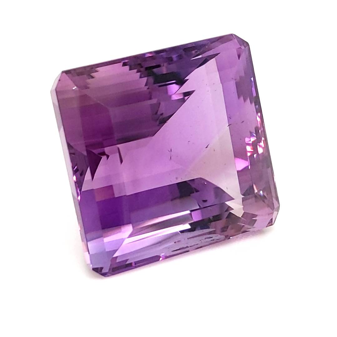 Natural Deep Color Amethyst Faceted | Rectangle | Size: 26x25mm - The LabradoriteKing