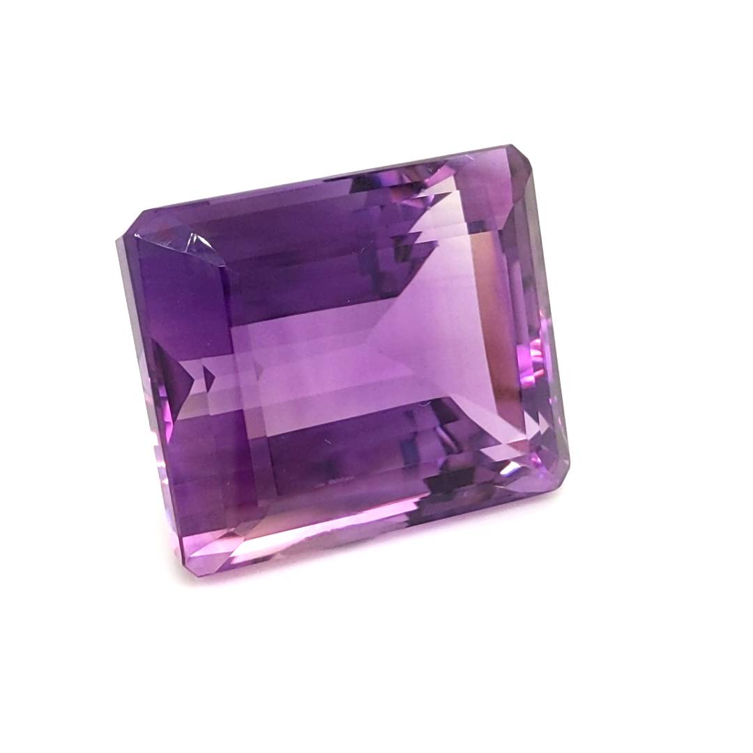 Natural Deep Color Amethyst Faceted | Rectangle | Size: 27x25mm - The LabradoriteKing