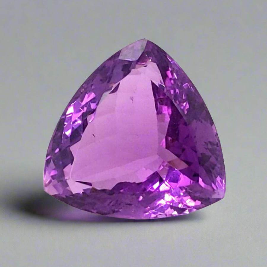 Natural Deep Color Amethyst Faceted | Trillion | Size: 23mm - The LabradoriteKing