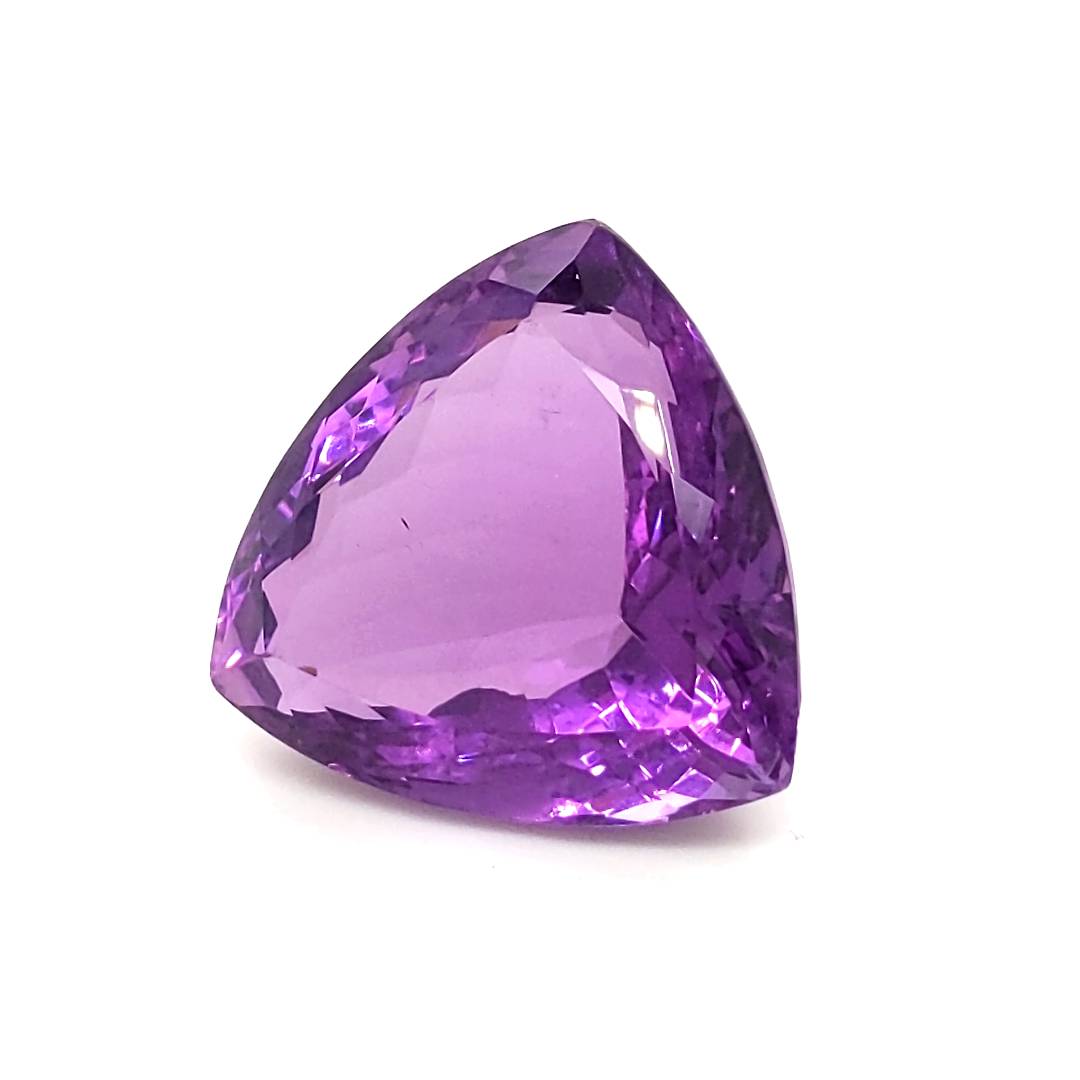 Natural Deep Color Amethyst Faceted | Trillion | Size: 23mm - The LabradoriteKing