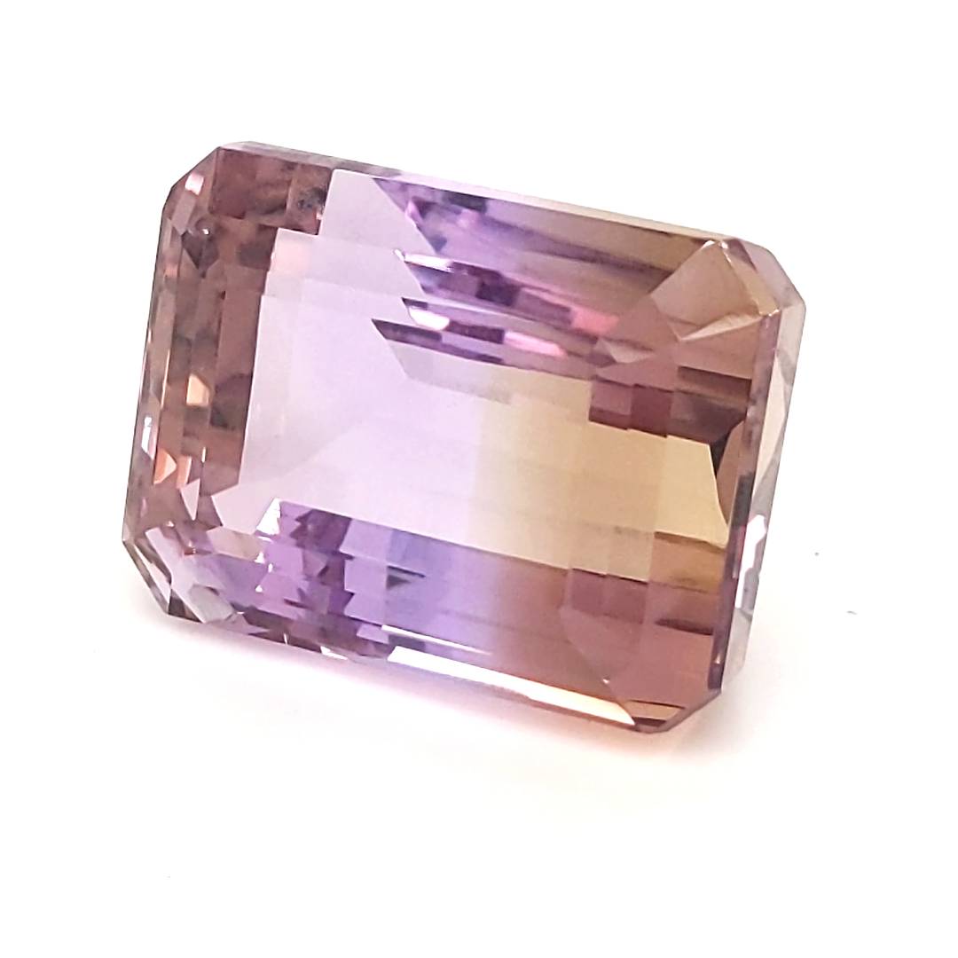 Natural Big Size Ametrine Bolivia Faceted | Rectangle Shape | Size:23x17mm - The LabradoriteKing