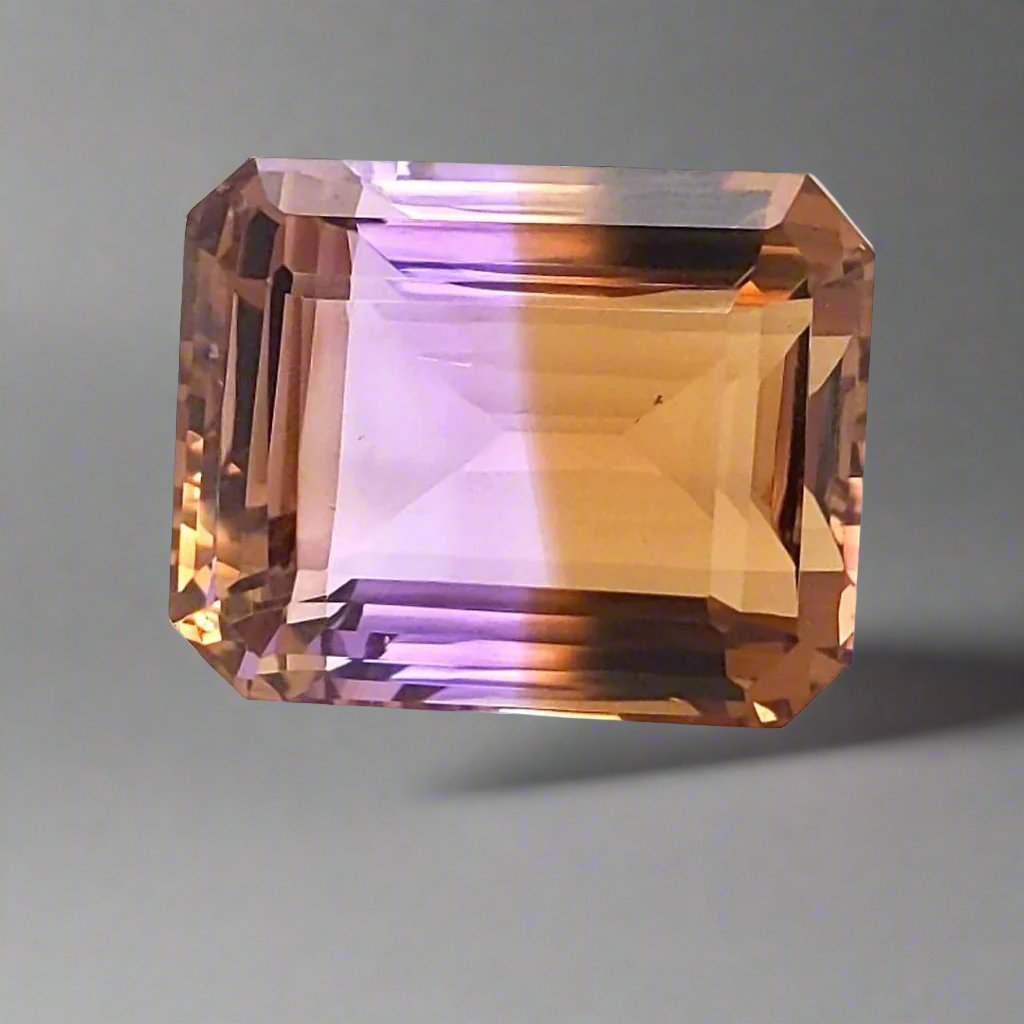 Natural Big Size Ametrine Bolivia Faceted | Rectangle Shape | Size:23x18mm - The LabradoriteKing