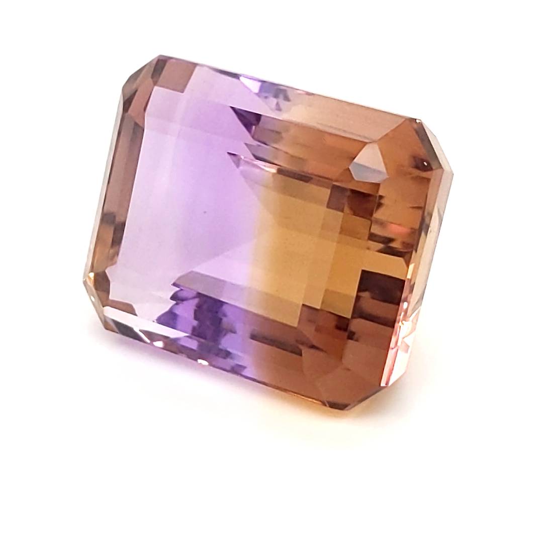 Natural Big Size Ametrine Bolivia Faceted | Rectangle Shape | Size:23x18mm - The LabradoriteKing