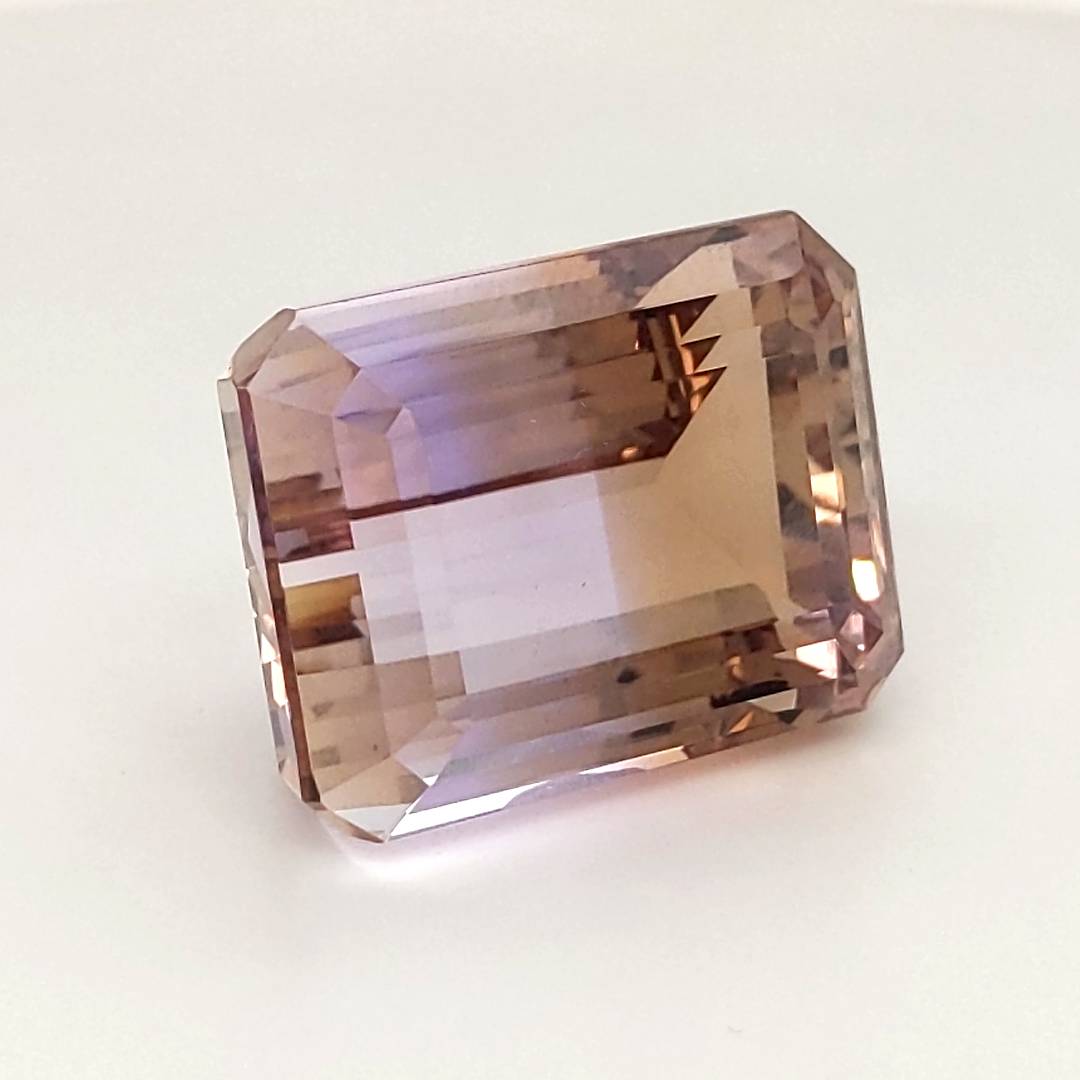 Natural Big Size Ametrine Bolivia Faceted | Rectangle Shape | Size:23x18mm - The LabradoriteKing