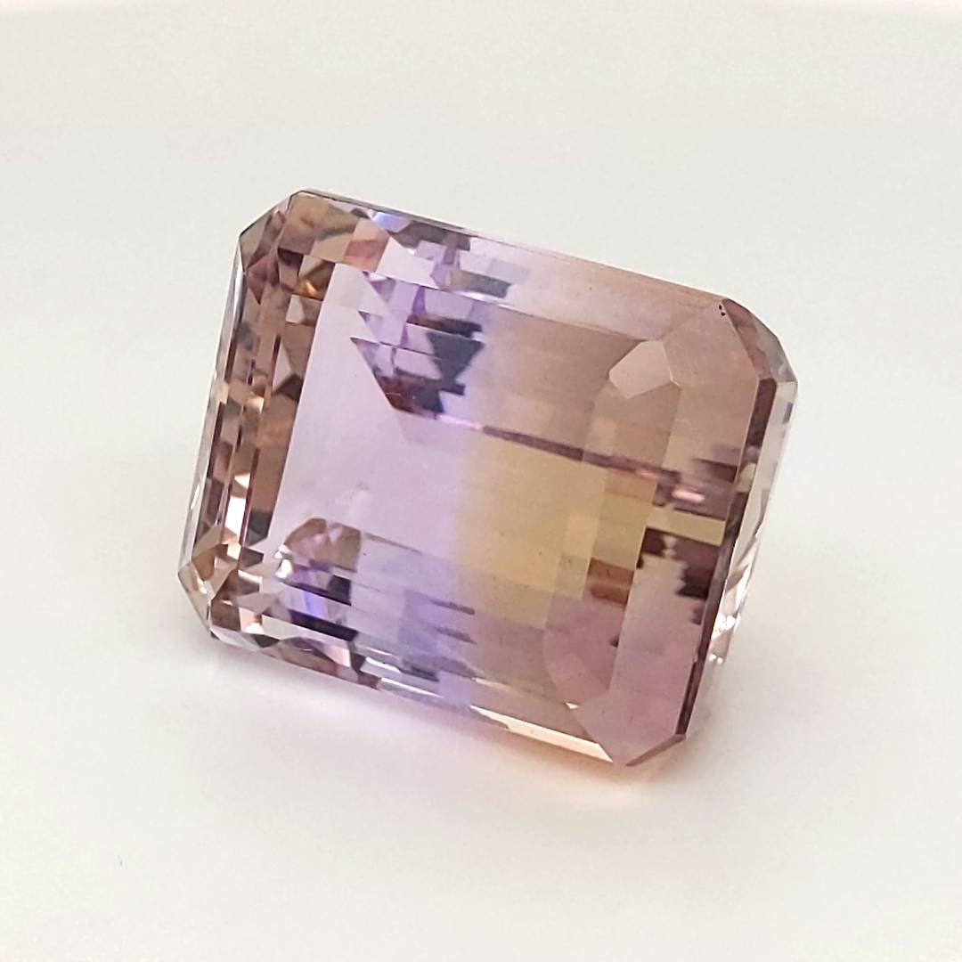 Natural Big Size Ametrine Bolivia Faceted | Rectangle Shape | Size:23x18mm - The LabradoriteKing