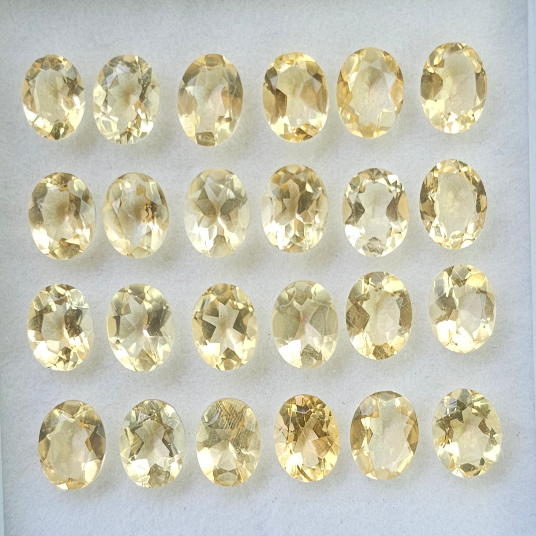 24 Pics Of Natural Citrine Faceted |Oval Shape | Size:8x6mm - The LabradoriteKing