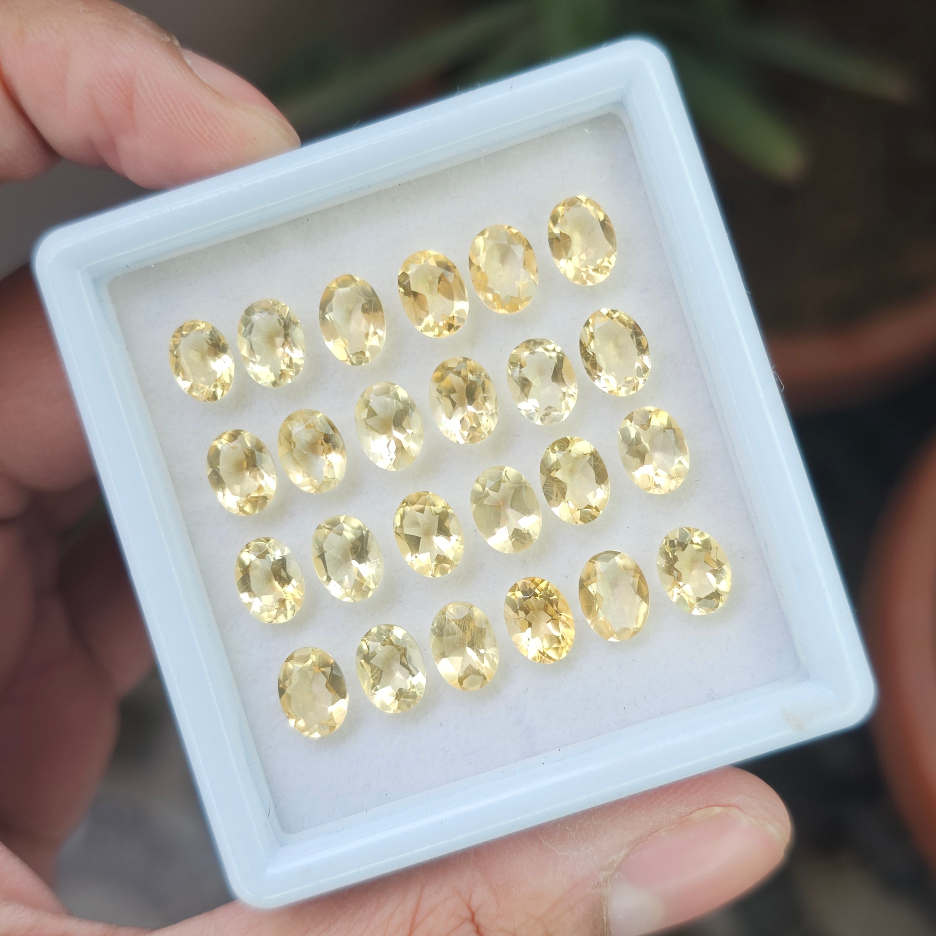 24 Pics Of Natural Citrine Faceted |Oval Shape | Size:8x6mm - The LabradoriteKing