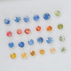 24 Pics Of Natural Multi Sapphire Faceted |Round Shape | Size:3-4mm - The LabradoriteKing