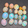 20 Pcs Natural Opal Cabochon 6-10mm | 19Cts | Shape:  Oval  | Ethiopian Mined Untreated - The LabradoriteKing