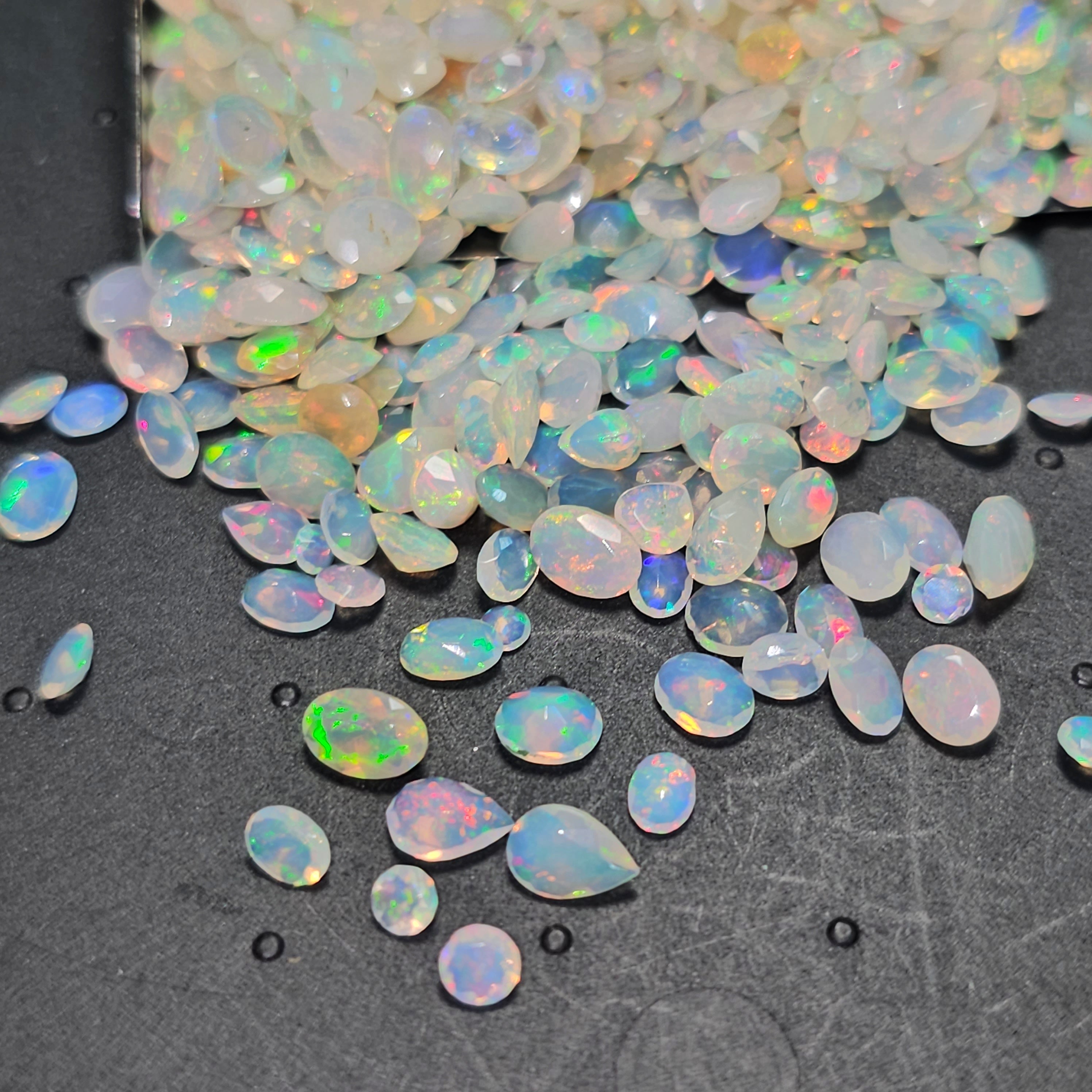 100 Pcs Natural Opal Faceted | Ethiopian | 3 to 7mm - The LabradoriteKing