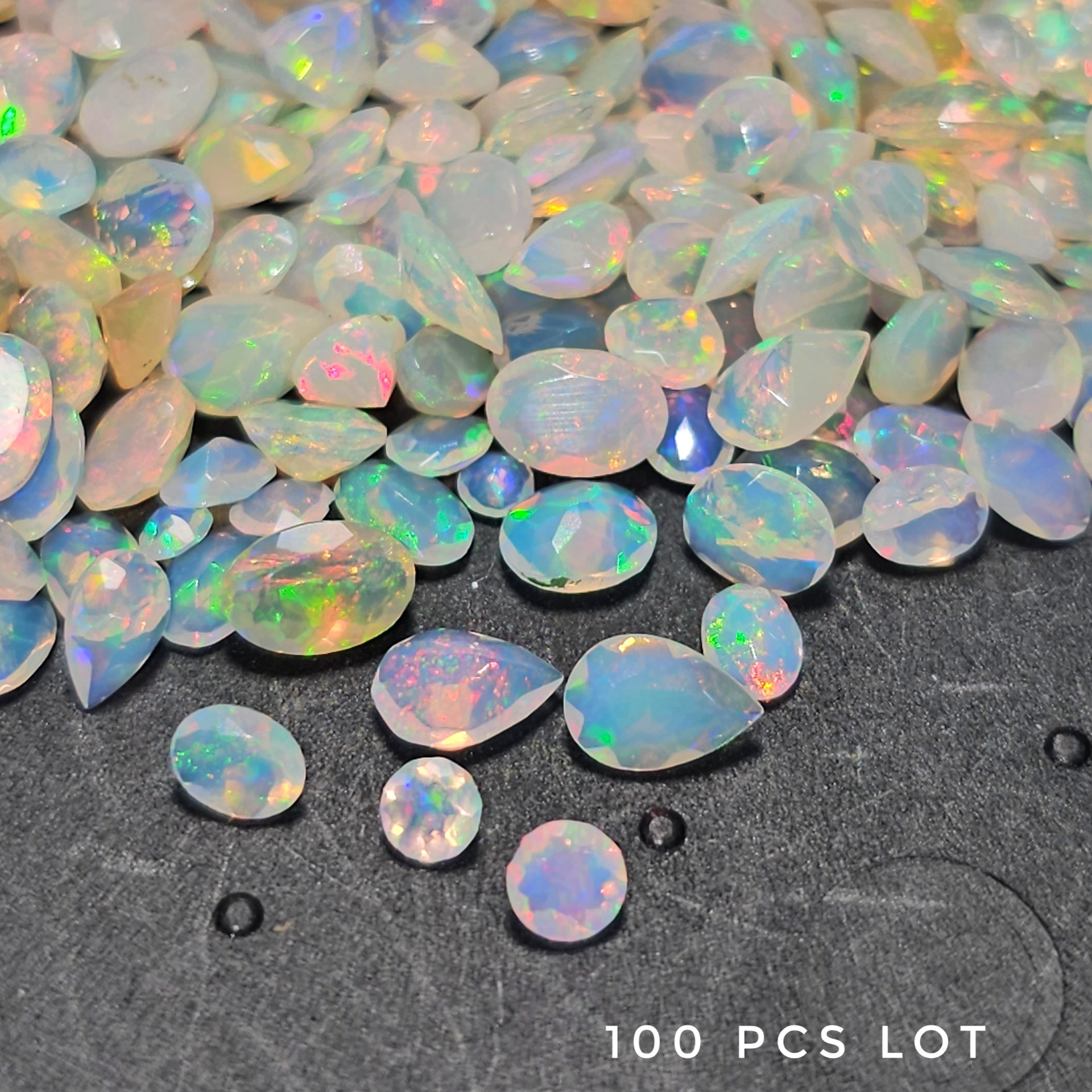 100 Pcs Natural Opal Faceted | Ethiopian | 3 to 7mm - The LabradoriteKing