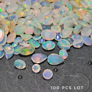 100 Pcs Natural Opal Faceted | Ethiopian | 3 to 7mm - The LabradoriteKing