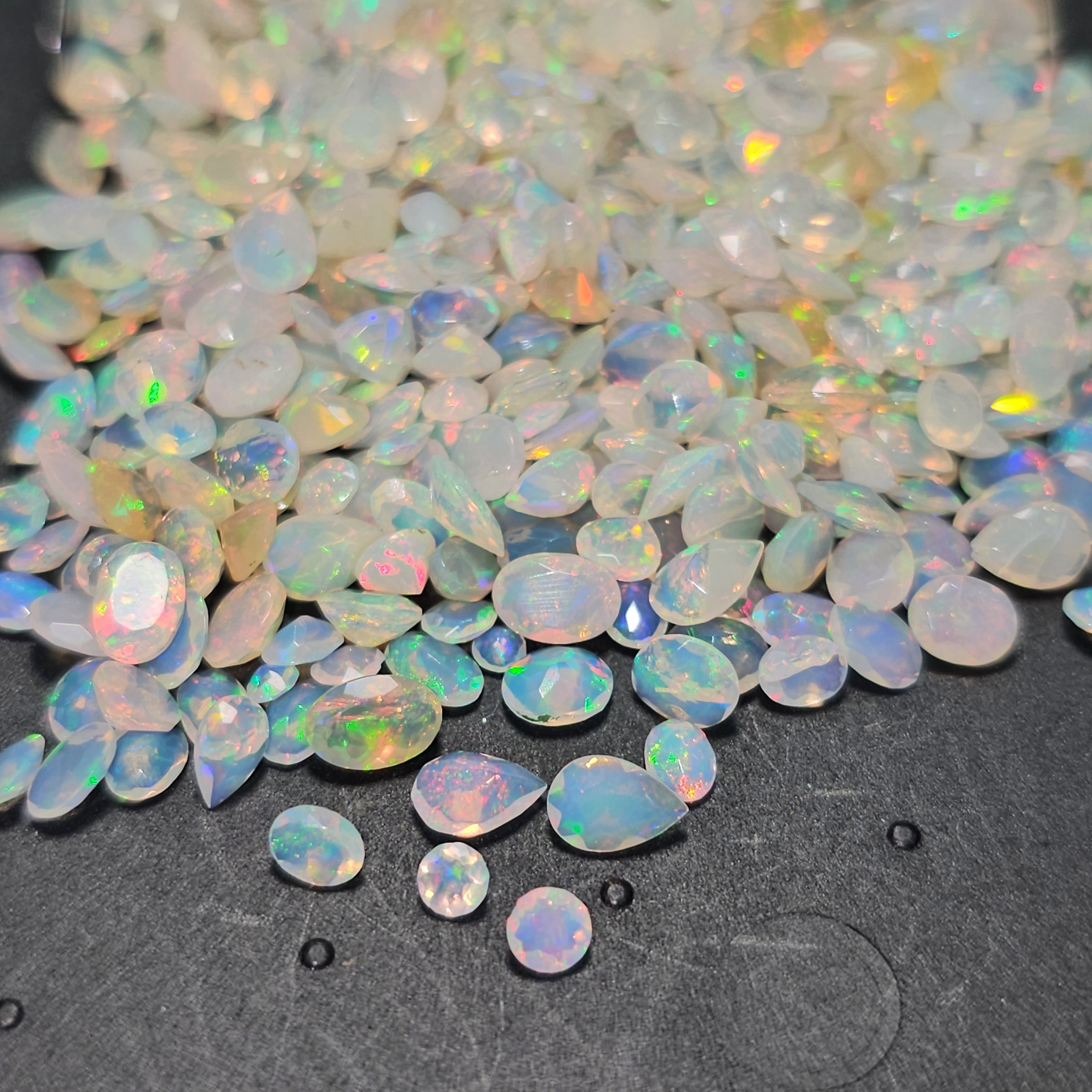 100 Pcs Natural Opal Faceted | Ethiopian | 3 to 7mm - The LabradoriteKing