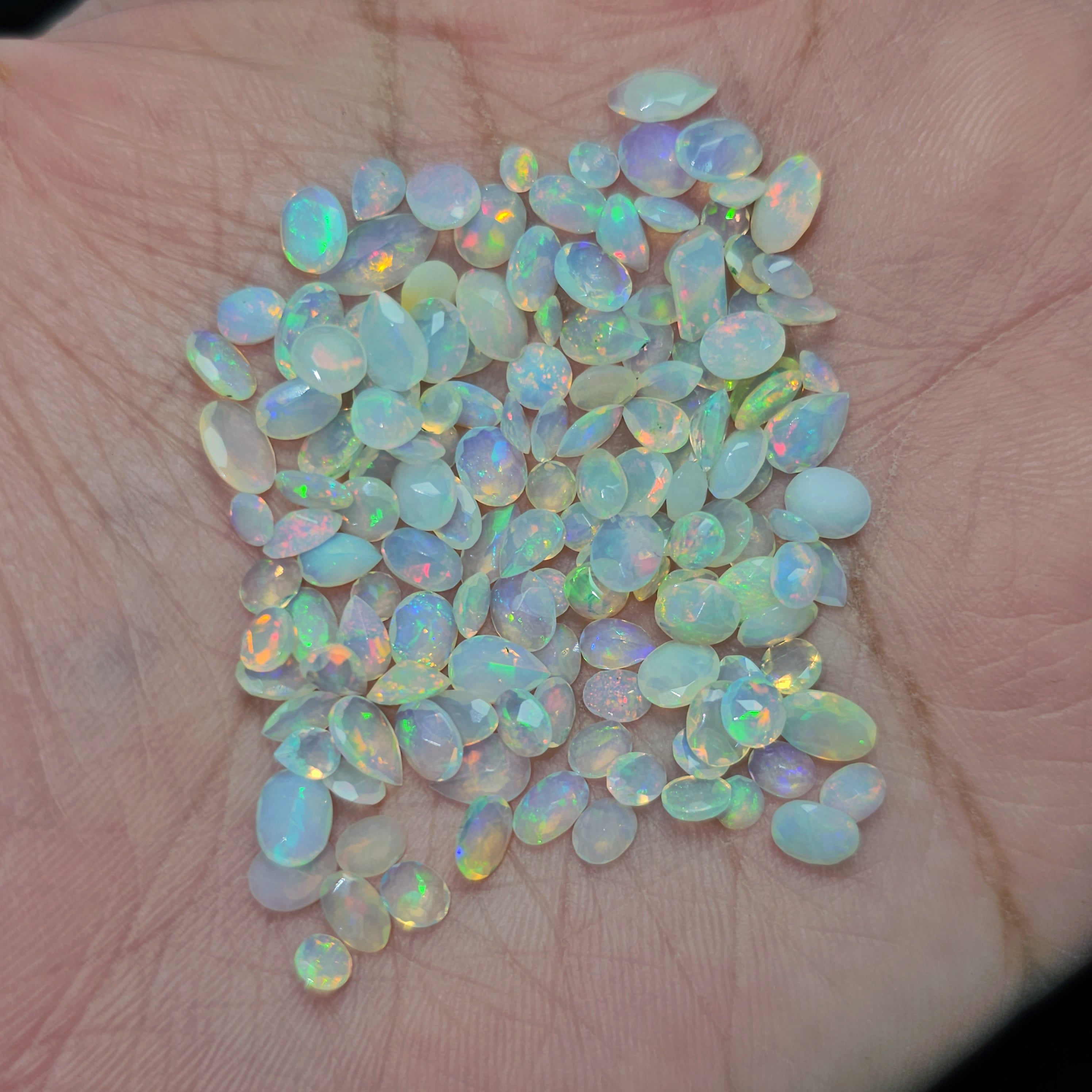 100 Pcs Natural Opal Faceted | Ethiopian | 3 to 7mm - The LabradoriteKing