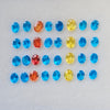 32 Pics Of Natural Orange & Yellow Sapphire & Apatite Faceted |Oval Shape | Size:4x3mm - The LabradoriteKing