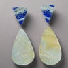 1 Card Of Natural Mother Of Pearl & Sodalite| Triangle & Pear Shape | Size:17-38mm - The LabradoriteKing