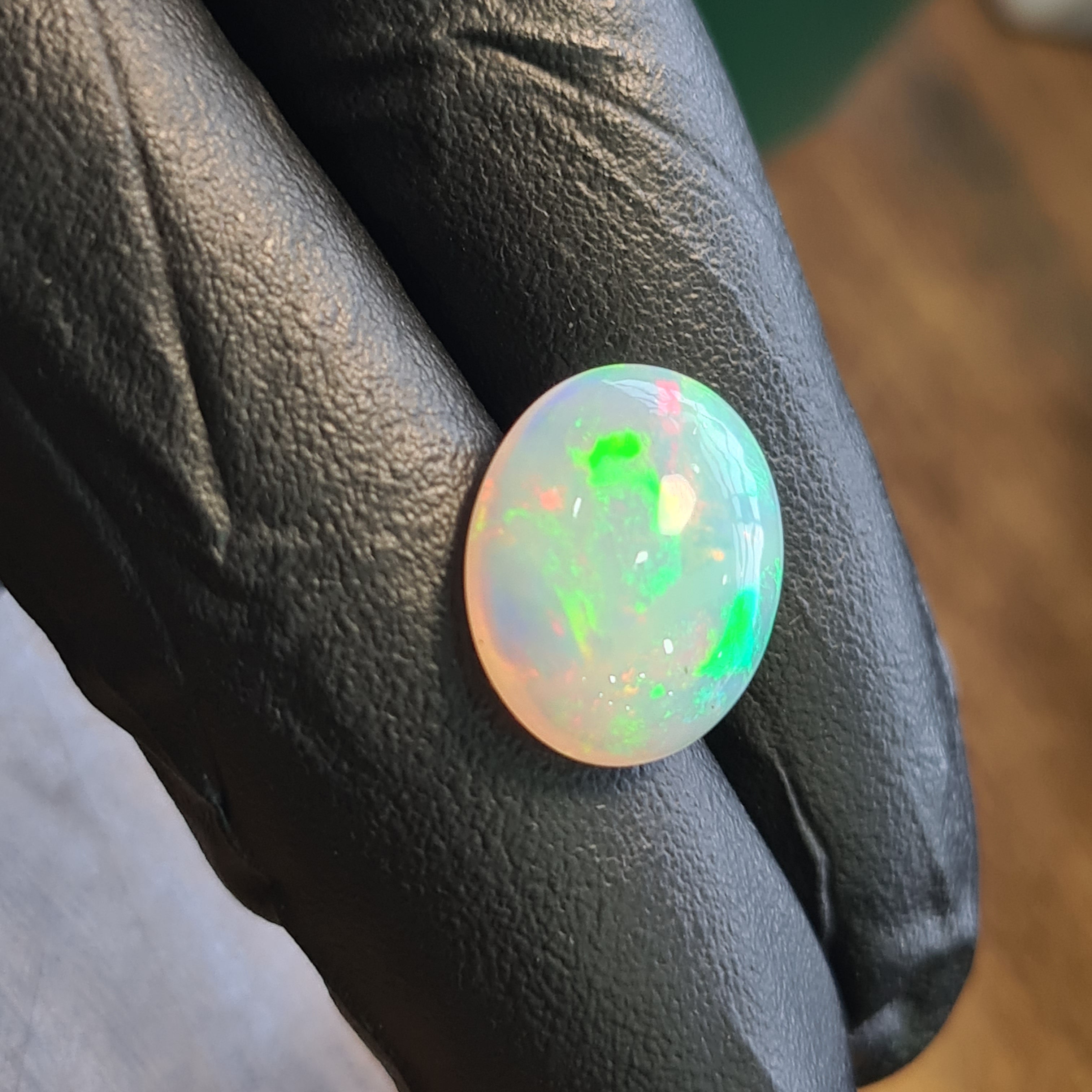 1 Pcs Of Natural Ethopian Opal  | Oval Shape | Size: 11-14mm - The LabradoriteKing