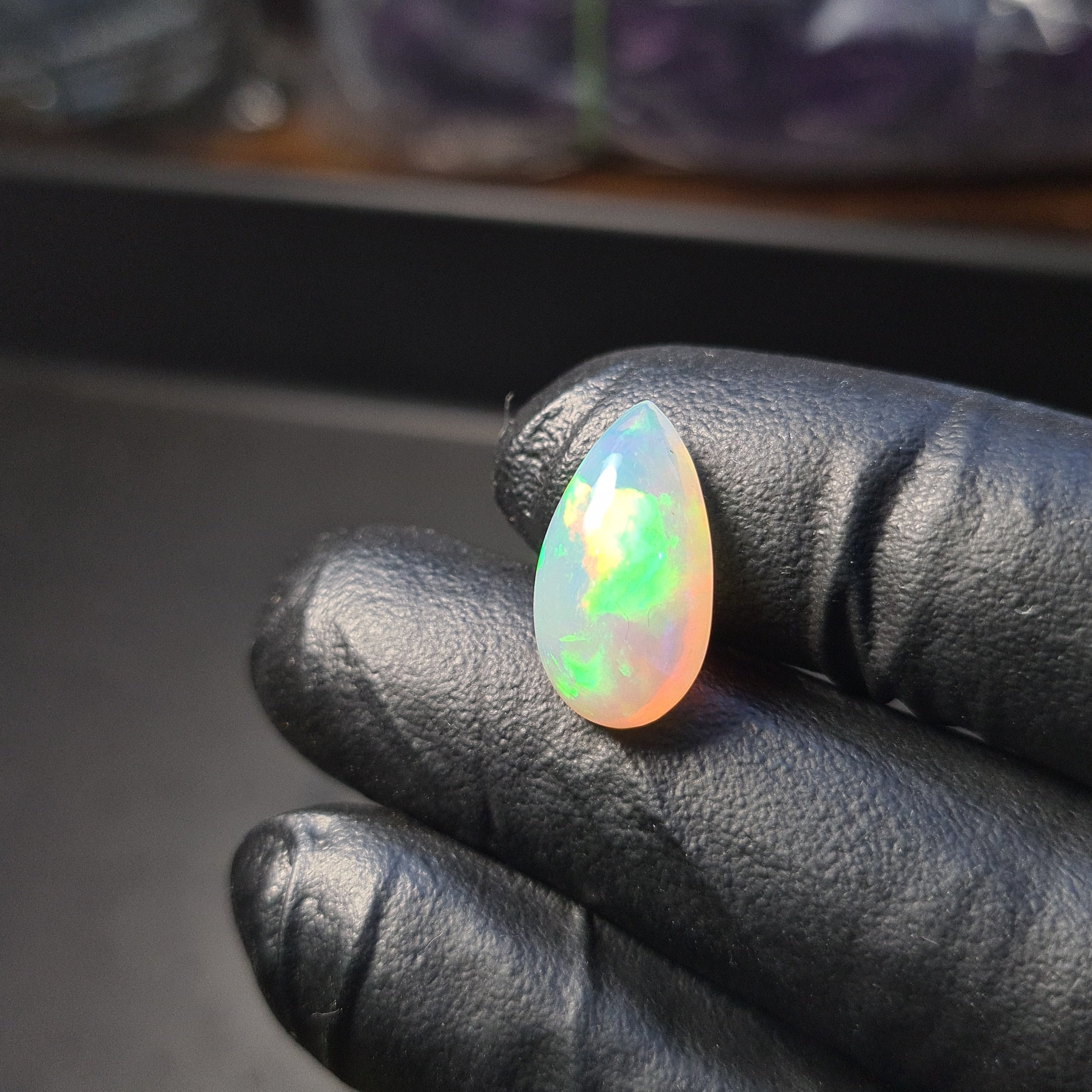 1  Pcs Of Natural Ethopian Opal  | Pear Shape | Size: 17x10mm - The LabradoriteKing