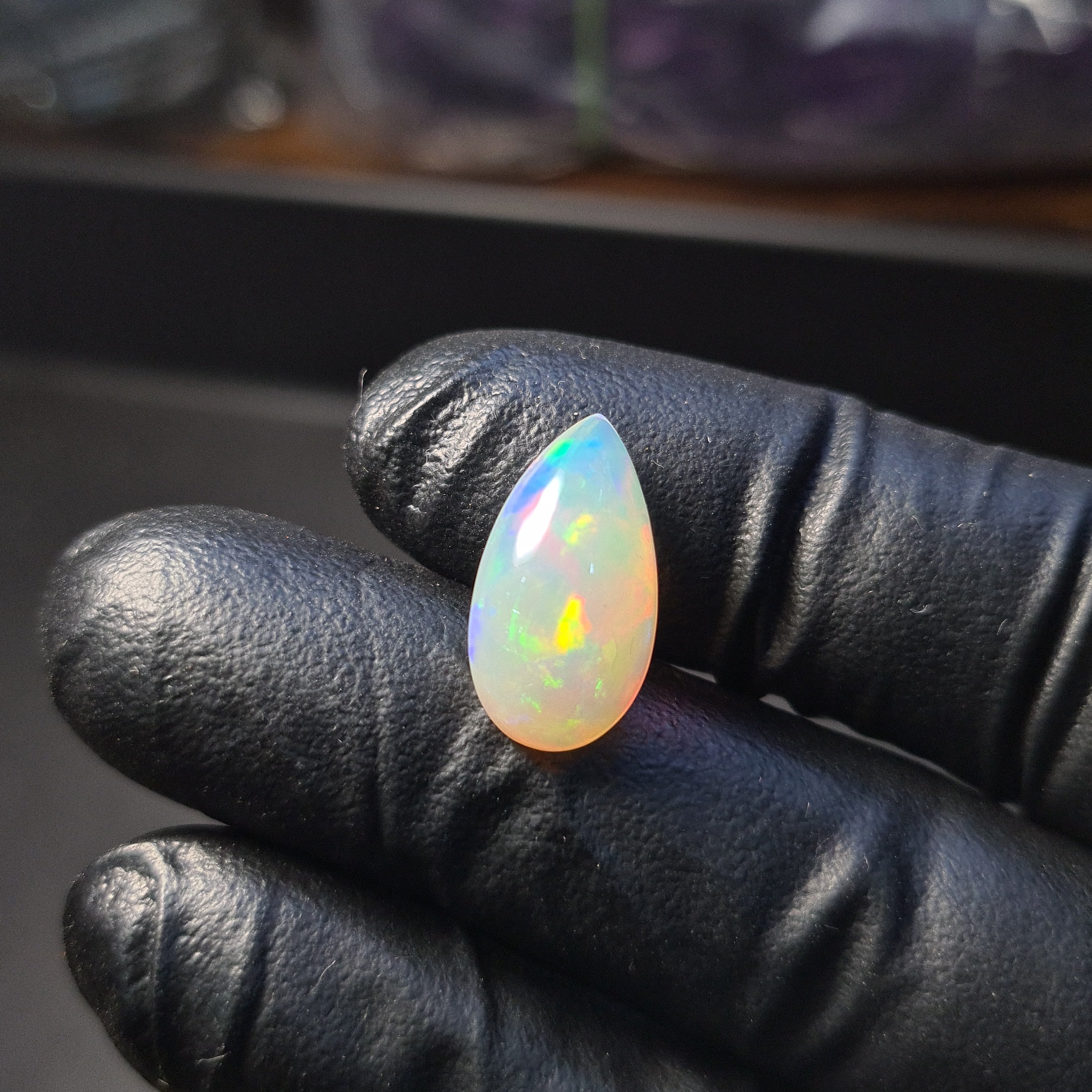 1  Pcs Of Natural Ethopian Opal  | Pear Shape | Size: 17x10mm - The LabradoriteKing