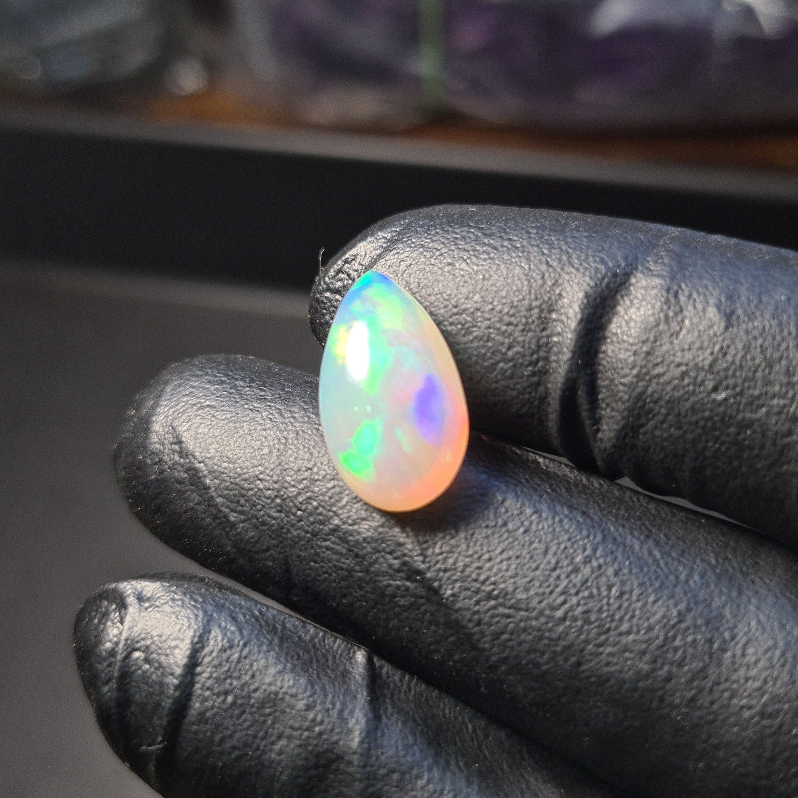 1  Pcs Of Natural Ethopian Opal  | Pear Shape | Size: 17x10mm - The LabradoriteKing