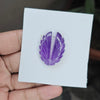 1 Card Of Natural Amethyst Leaf Carved| Flower Shape| Size: 34x12mm - The LabradoriteKing