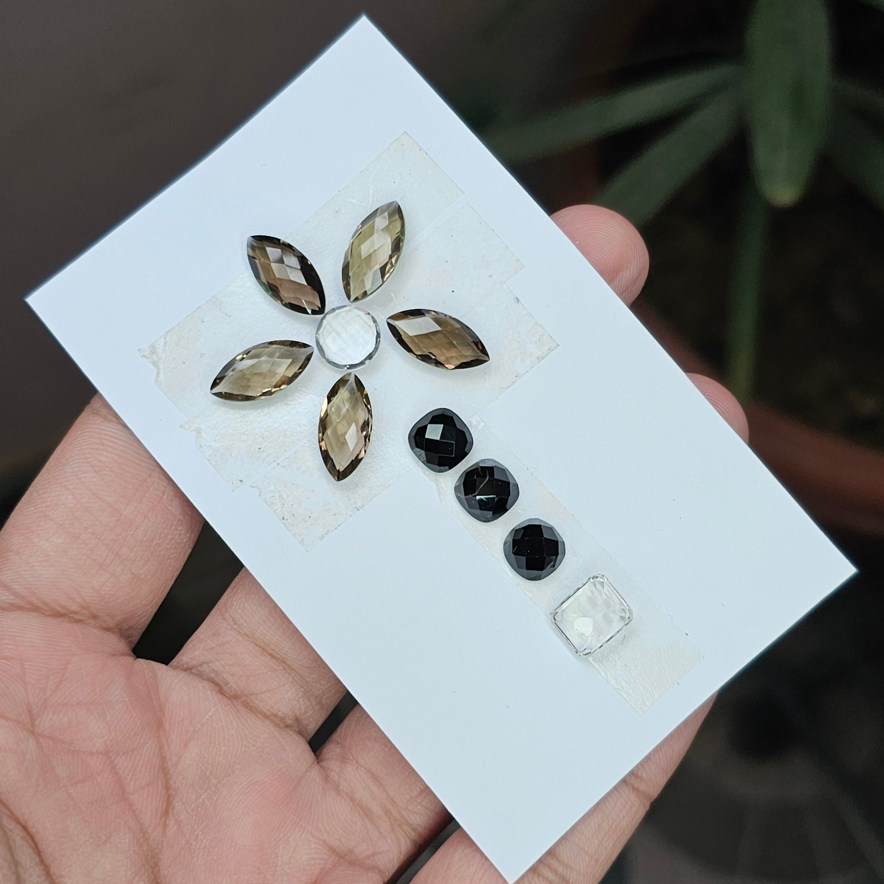 1 Card Of Natural Mix Quartz Rosecut| Mix Shape| Size: 8-15mm - The LabradoriteKing