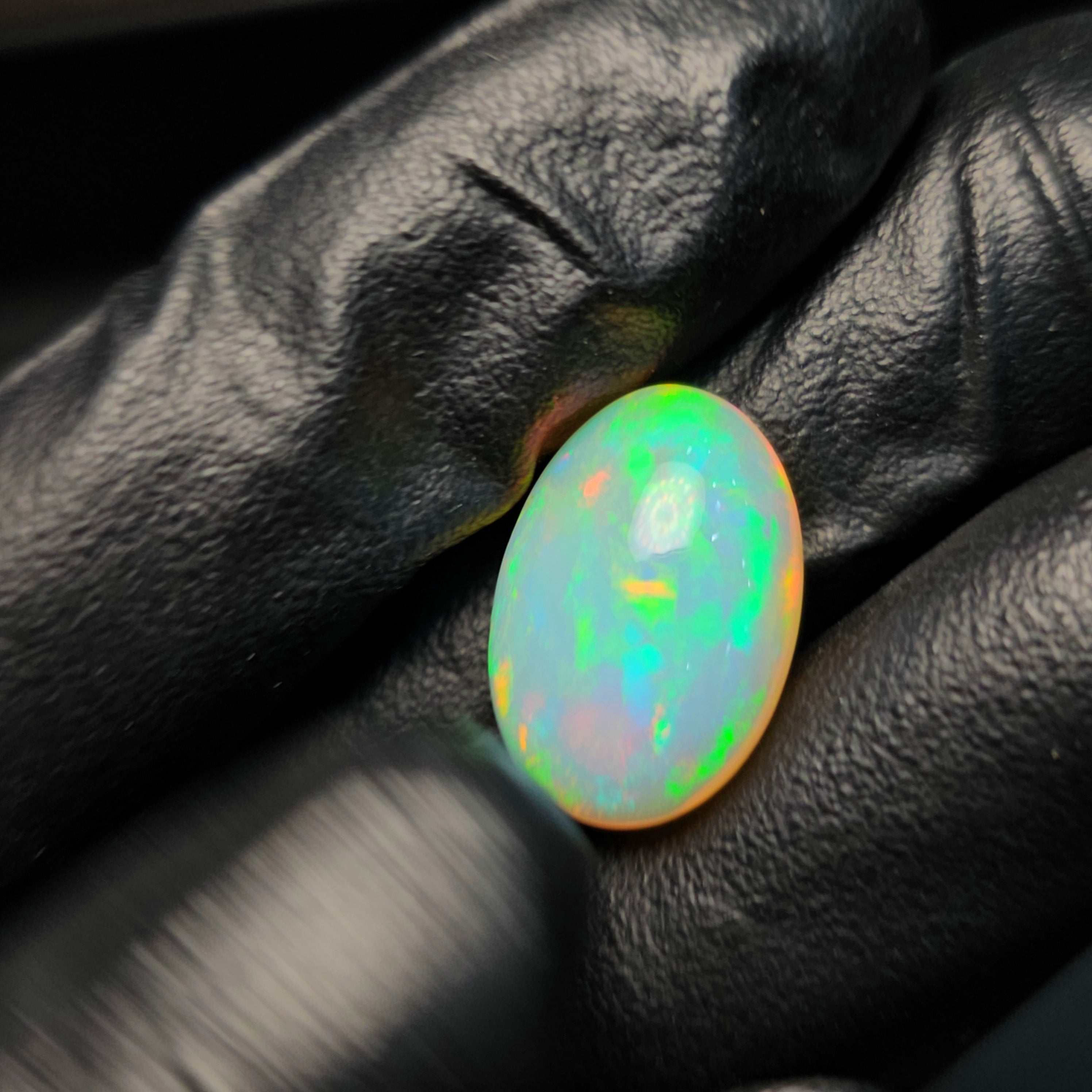 1 Pcs Of Natural Ethopian Opal Oval Shape  |WT: 7.2 Cts|Size: 18x13mm - The LabradoriteKing